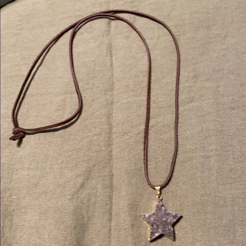 Handmade Pyrite Star Necklace
